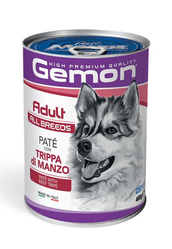 Gemon Cane Adult All Breeds Patè con Trippa di Manzo 400g Lattina Gemon Cane Adult All Breeds Patè con Trippa di Manzo 400g Lattina